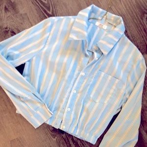 Cropped Button-Up Shirt